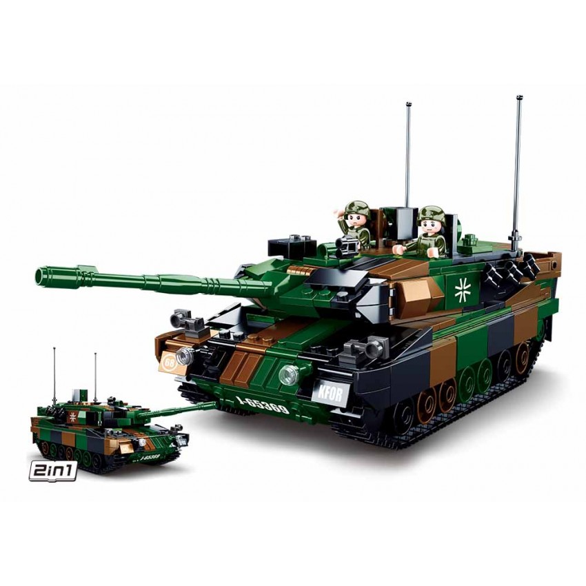 Sluban konstruktorius, LEOPARD 2A5 pagrindinis tankas 2in1, 766 det.