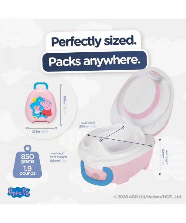 Mokomasis nešiojamas naktipuodis Peppa Pig, švelniai rausva