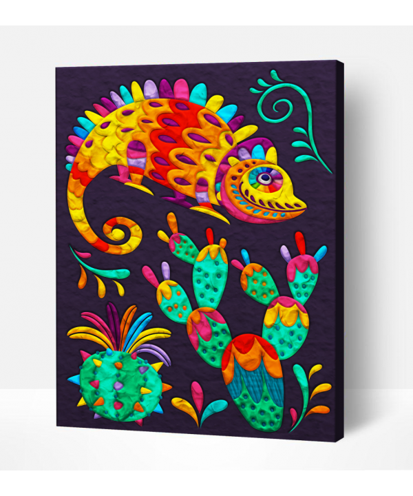 Splat Planet paveikslas iš modelino, Šventė 30x40cm