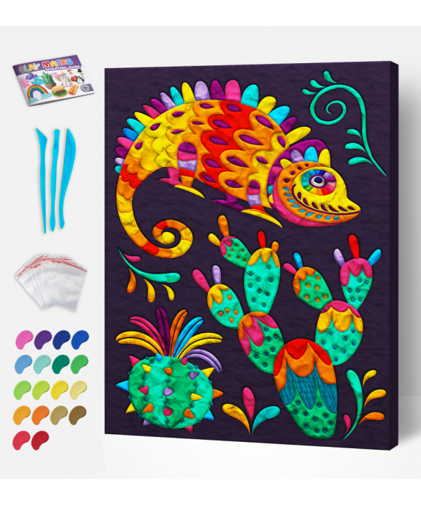 Splat Planet paveikslas iš modelino, Šventė 30x40cm