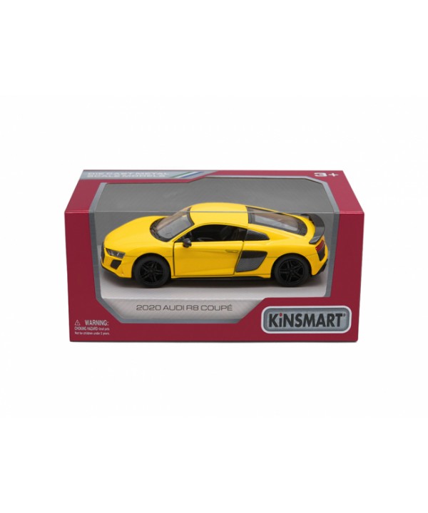 KiNSMART automobilis, 2020 Audi R8 Coupé, geltonas