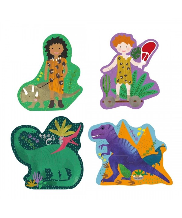 Mano pirmosios dėlionės, Dinozauras, 4 dėlionės (3, 4, 6, 8 detalių)