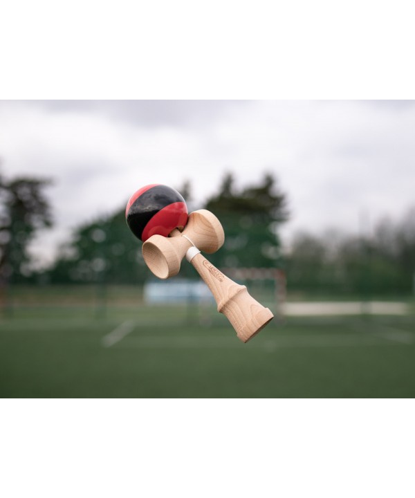 Kendama žaislas, medinis/raudonas