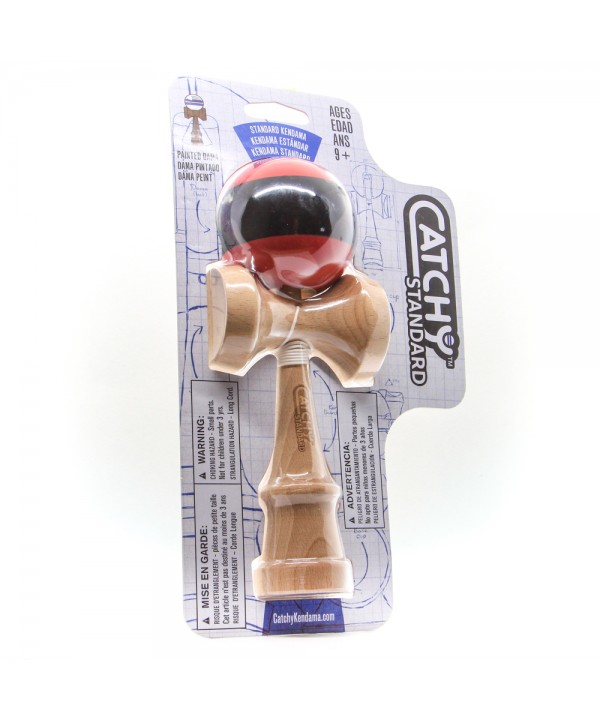 Kendama žaislas, medinis/raudonas