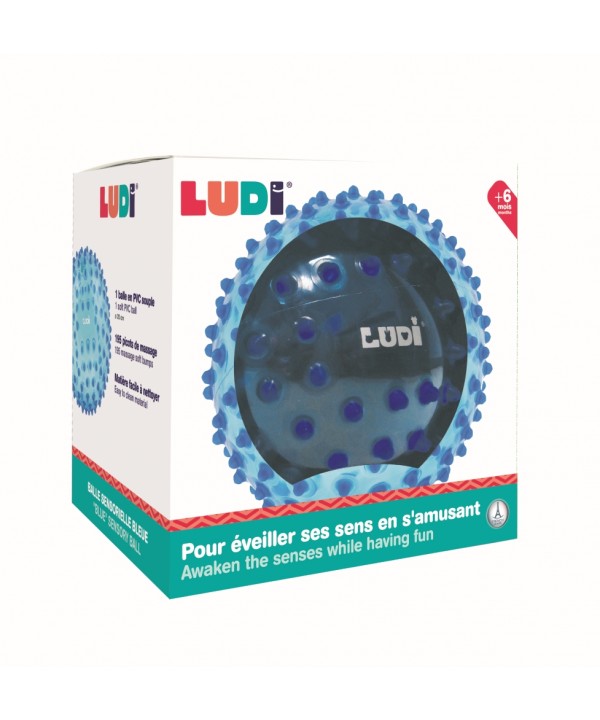 LUDI mankštos kamuolys, mėlynas 20 cm