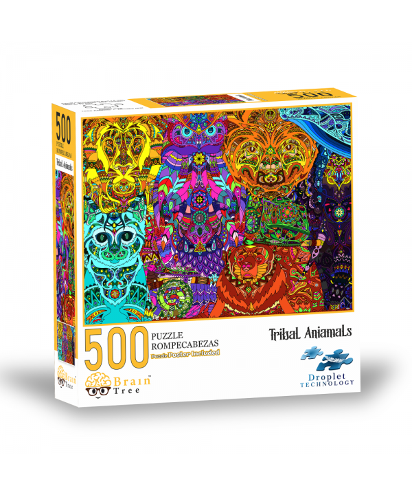 Brain Tree dėlionė, Egzotiniai gyvūnai, 500 det.