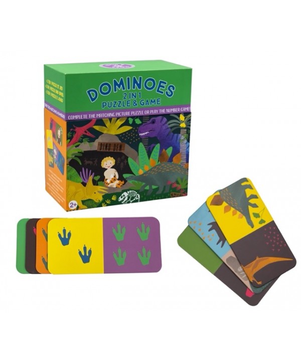Žaidimas domino-dėlionė 2in1, Dinozaurai