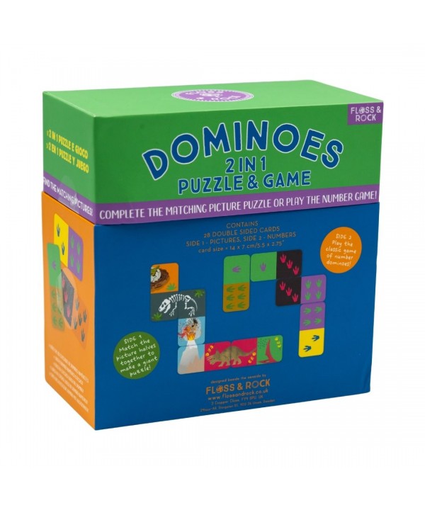 Žaidimas domino-dėlionė 2in1, Dinozaurai