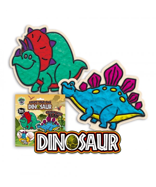 Splat Planet kūrybinis modelino rinkinys su mediniais Dinozaurais