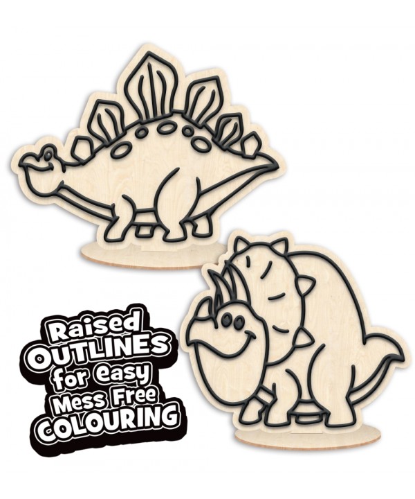 Splat Planet kūrybinis modelino rinkinys su mediniais Dinozaurais