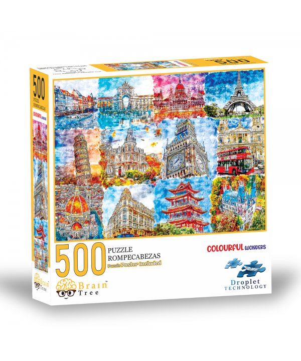 Brain Tree dėlionė, Spalvoti stebuklai, 500 det.