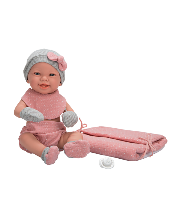 Arias lėlytė Zoe, mergaitė su rožiniu pleduku, 42 cm
