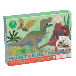 Magnetinis žaidimas ir piešimo rinkinys, Dinozaurai
