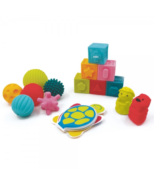 LUDI sensorinis žaidimo rinkinys, kubai/kamuoliukai
