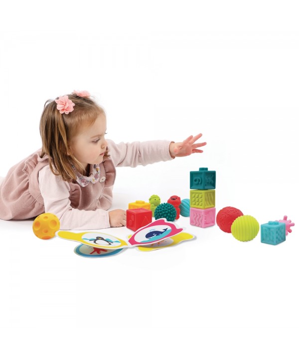 LUDI sensorinis žaidimo rinkinys, kubai/kamuoliukai