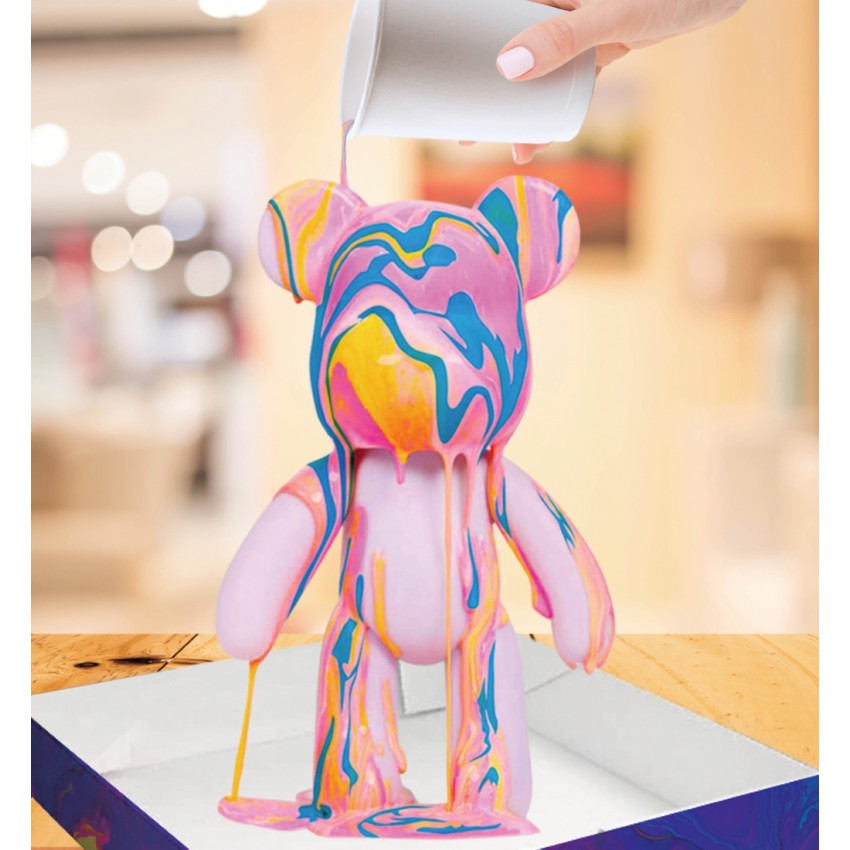 Splat Planet kūrybinis rinkinys Marble Bear, neonas