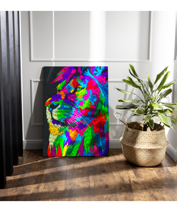 Splat Planet paveikslas iš modelino, Liūtas 30x40cm