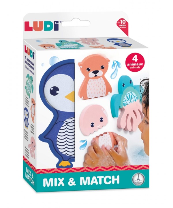 LUDI maudymosi žaislas, sudėk ir prilipink