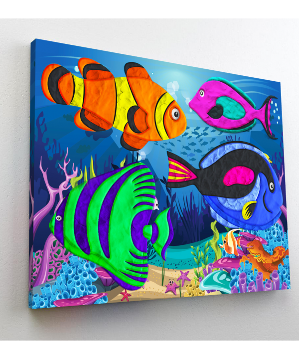 Splat Planet paveikslas iš modelino, Jūra 30x40cm