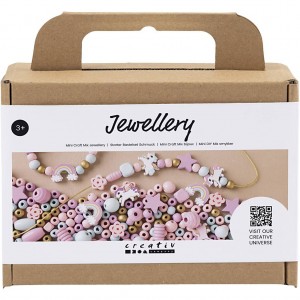 Creativ papuošalų gaminimo rinkinys, pastelinių spalvų