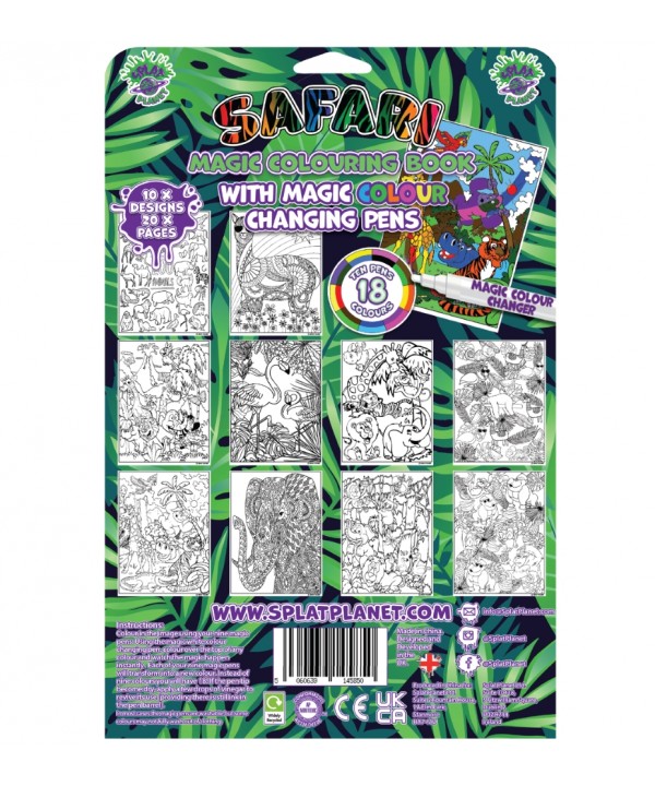 Splat Planet magiška spalvinimo knygelė SAFARI