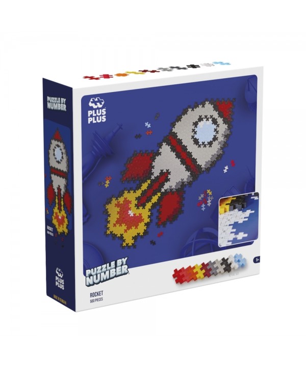 Plus Plus dėlionė pagal skaičius RAKETA, 500 det.