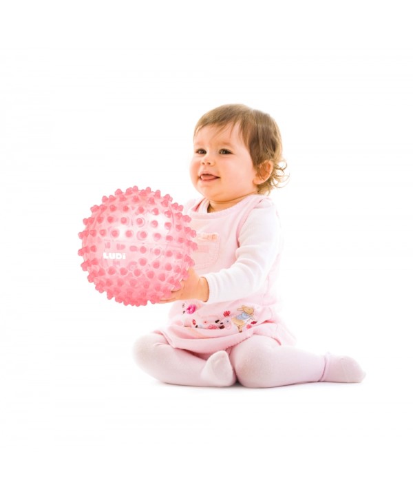 LUDI mankštos kamuolys, rožinis, 20 cm