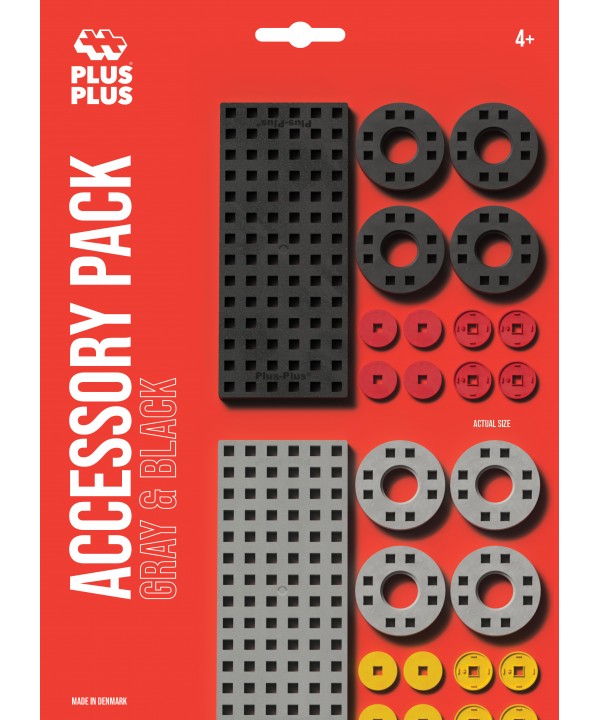 Plus Plus aksesuarų rinkinys, pilkai juodas