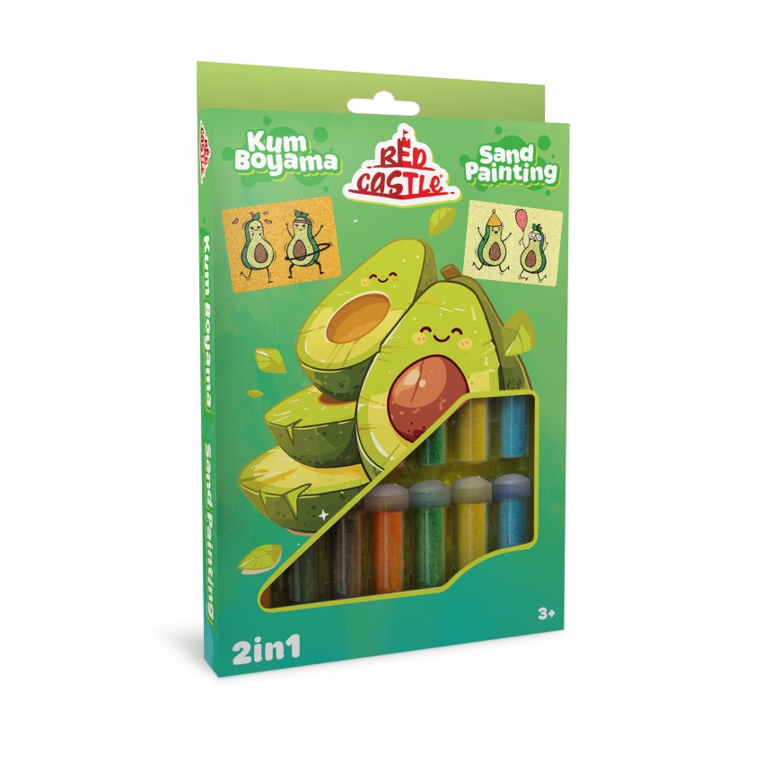 Red Castle kūrybinis smėlio rinkinys 2in1, Avokadai