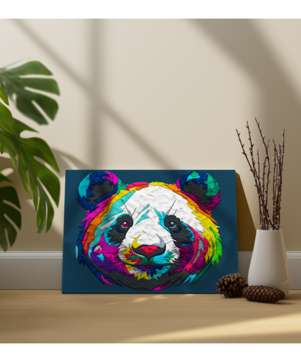 Splat Planet paveikslas iš modelino, Panda 30x40cm