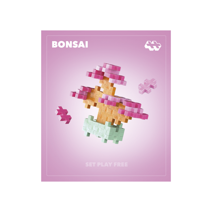Plus Plus konstruktorius AUGALAI – rožinis bonsas