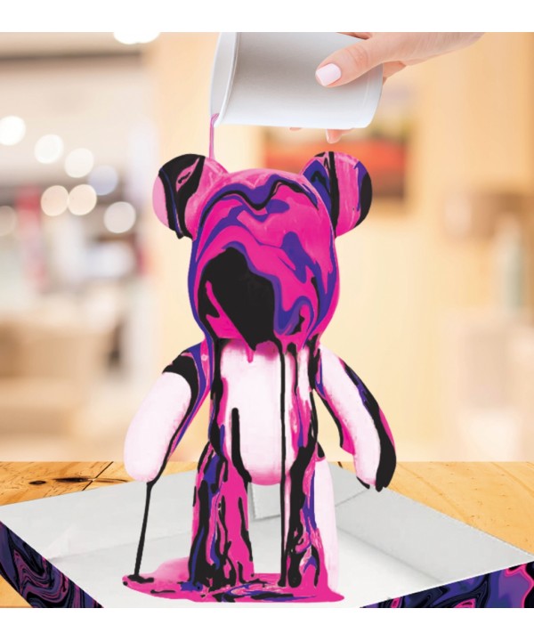 Splat Planet kūrybinis rinkinys Marble Bear, rožinis