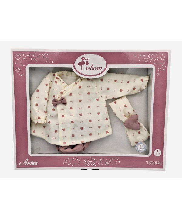 Arias lėlės kūdikio rūbeliai, 45 cm