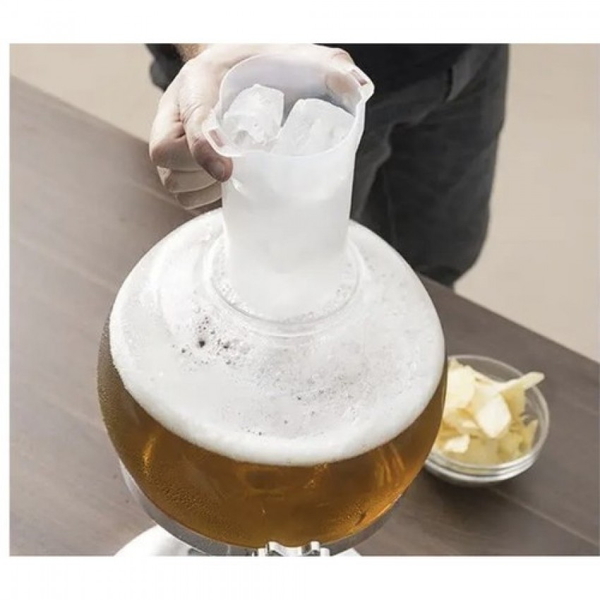 Gėrimų dozatorius su ledo talpa, 3,5 l. Prekė su pažeista pakuote. Pažeidimai matosi nuotraukuose.