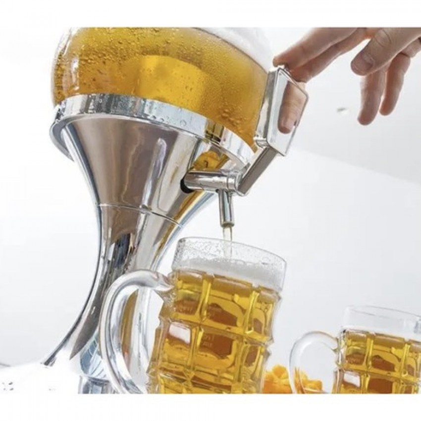 Gėrimų dozatorius su ledo talpa, 3,5 l. Prekė su pažeista pakuote. Pažeidimai matosi nuotraukuose.
