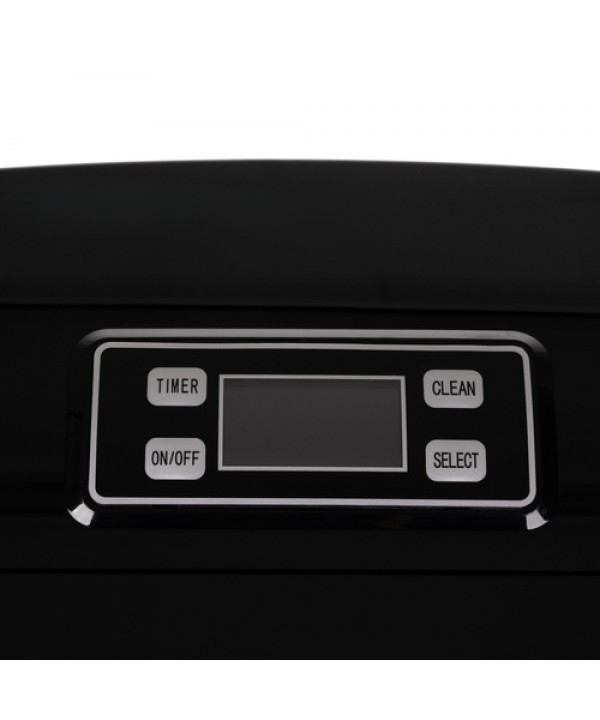 Juodas inox ledo kubelių aparatas su LCD ekranu, laikmačiu ir savaiminio išsivalymo funkcija Ruhhy