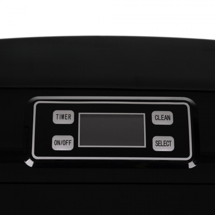 Juodas inox ledo kubelių aparatas su LCD ekranu, laikmačiu ir savaiminio išsivalymo funkcija Ruhhy