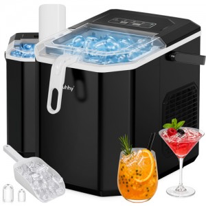 Ledo kubelių ledukų gaminimo aparatas Ruhhy 1.2L (12kg/24h), juodas
