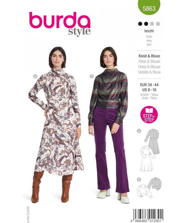 Suknelės ir palaidinės iškarpa Nr. 5863
