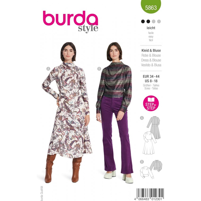 Suknelės ir palaidinės iškarpa Nr. 5863