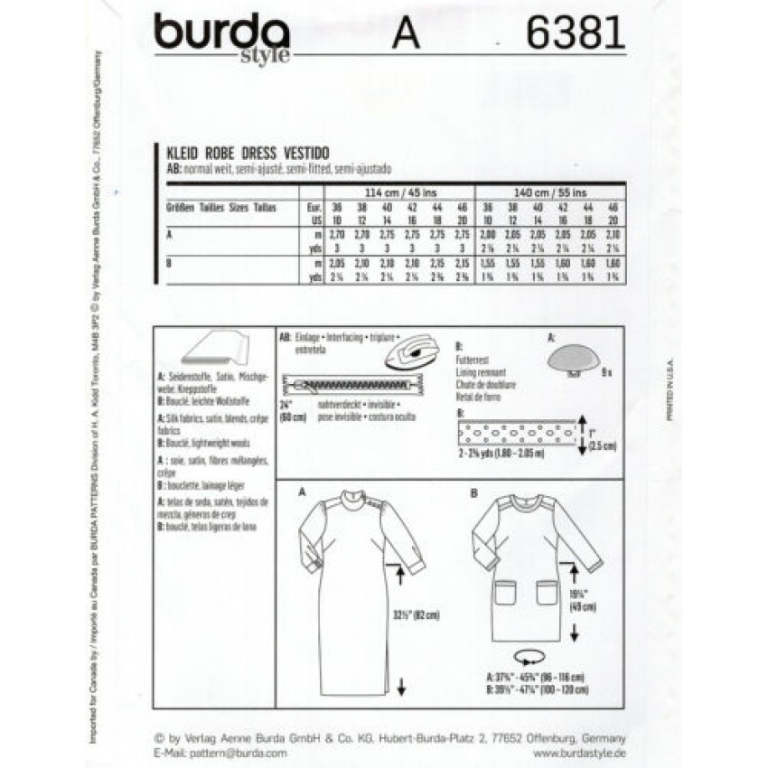 Suknelės iškarpa Nr. 6381