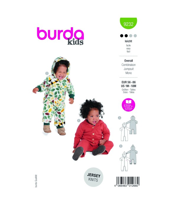 Burda komplektas berniukams ir mergaitėms iškarpa Nr. 9232