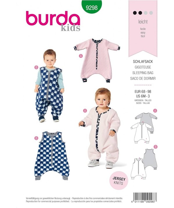Burda komplektas berniukams ir mergaitėms iškarpa Nr. 9298