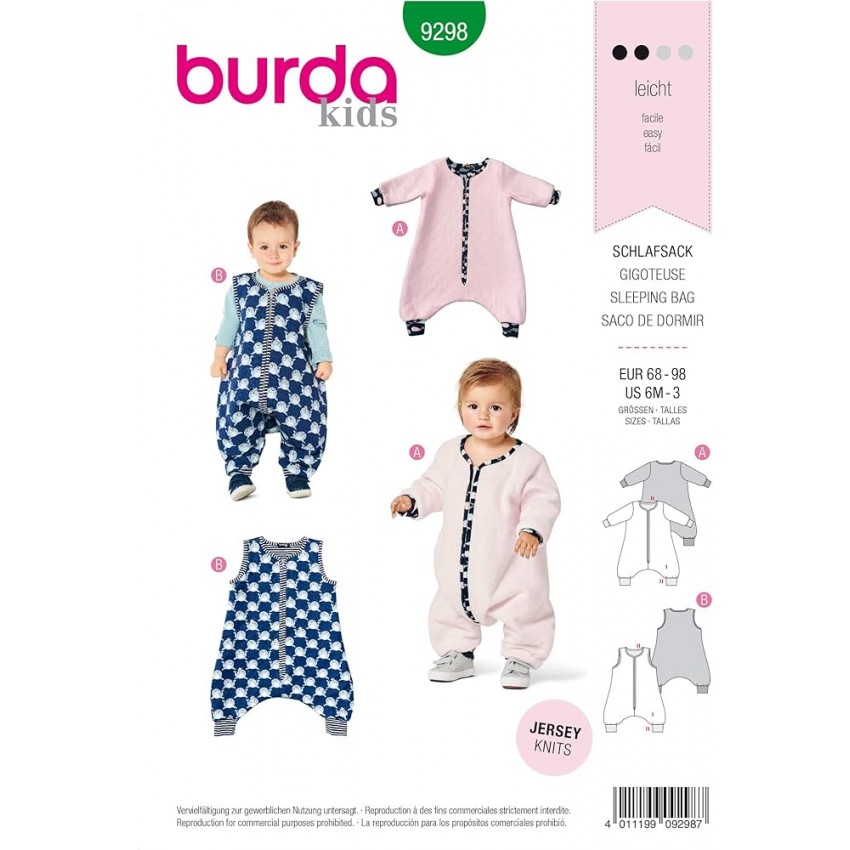 Burda komplektas berniukams ir mergaitėms iškarpa Nr. 9298