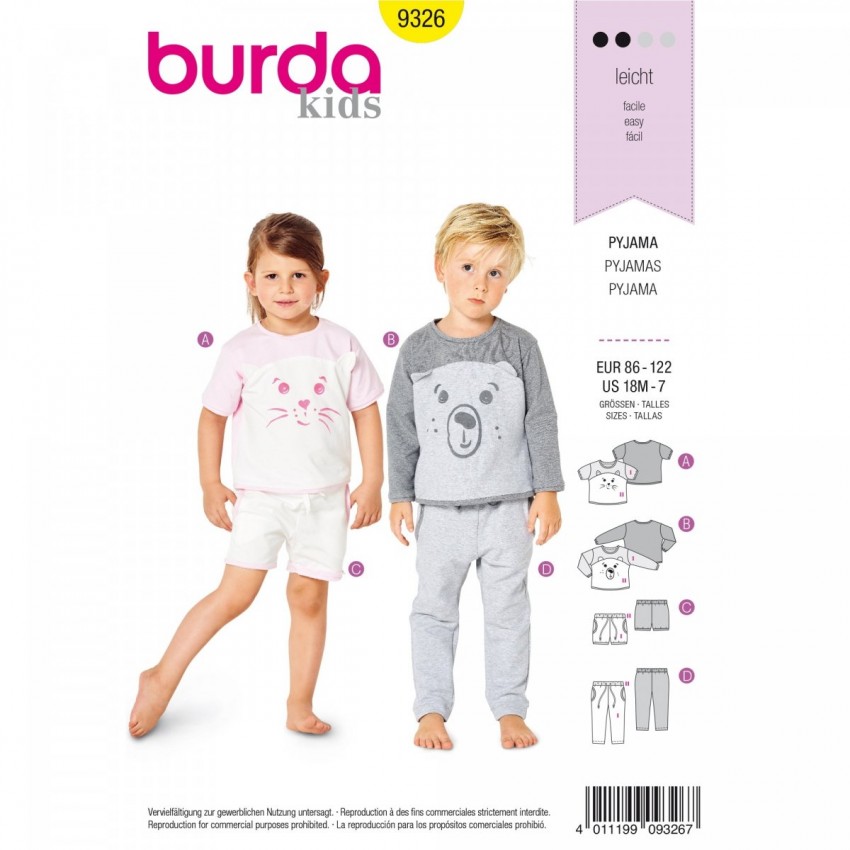 Komplektas berniukams ir mergaitėms iškarpa Nr. 9326
