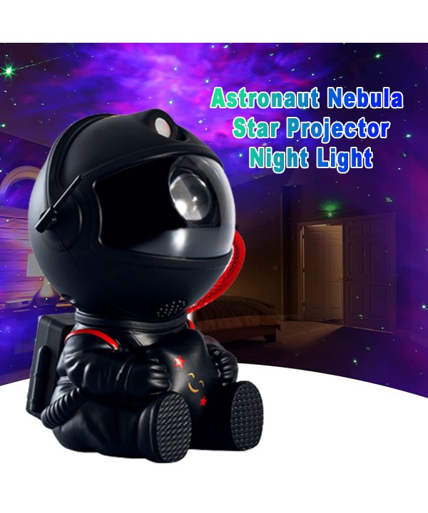 LED galaktikų ir žvaigždžių projektorius Astronautas (juodas)