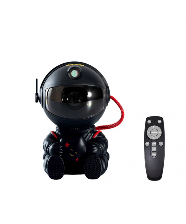 LED galaktikų ir žvaigždžių projektorius Astronautas (juodas)