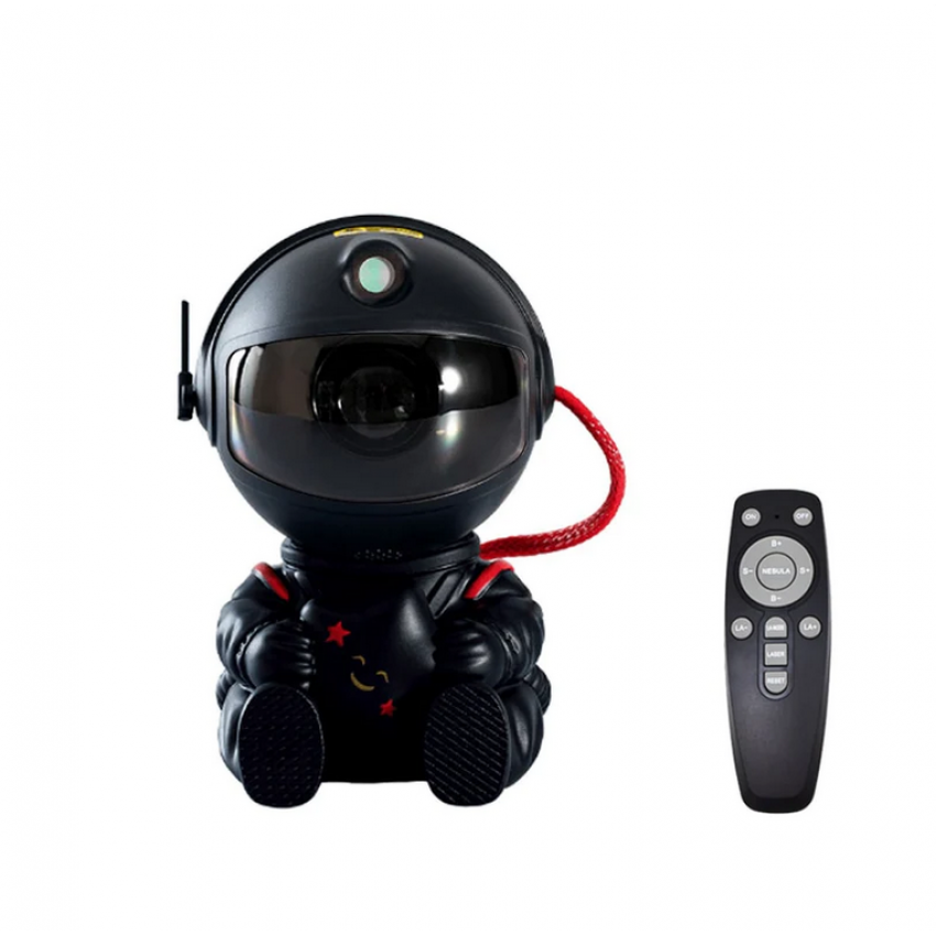 LED galaktikų ir žvaigždžių projektorius Astronautas (juodas)