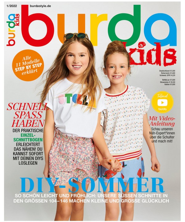 Burda Kids 2022/01 siuvimo žurnalas vaikams vokiečių kalba