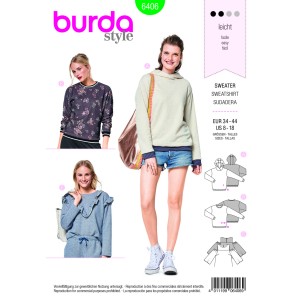 Burda moteriškos palaidinės-džemperio  iškarpa Nr. 6406